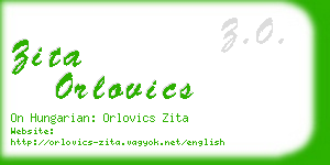 zita orlovics business card